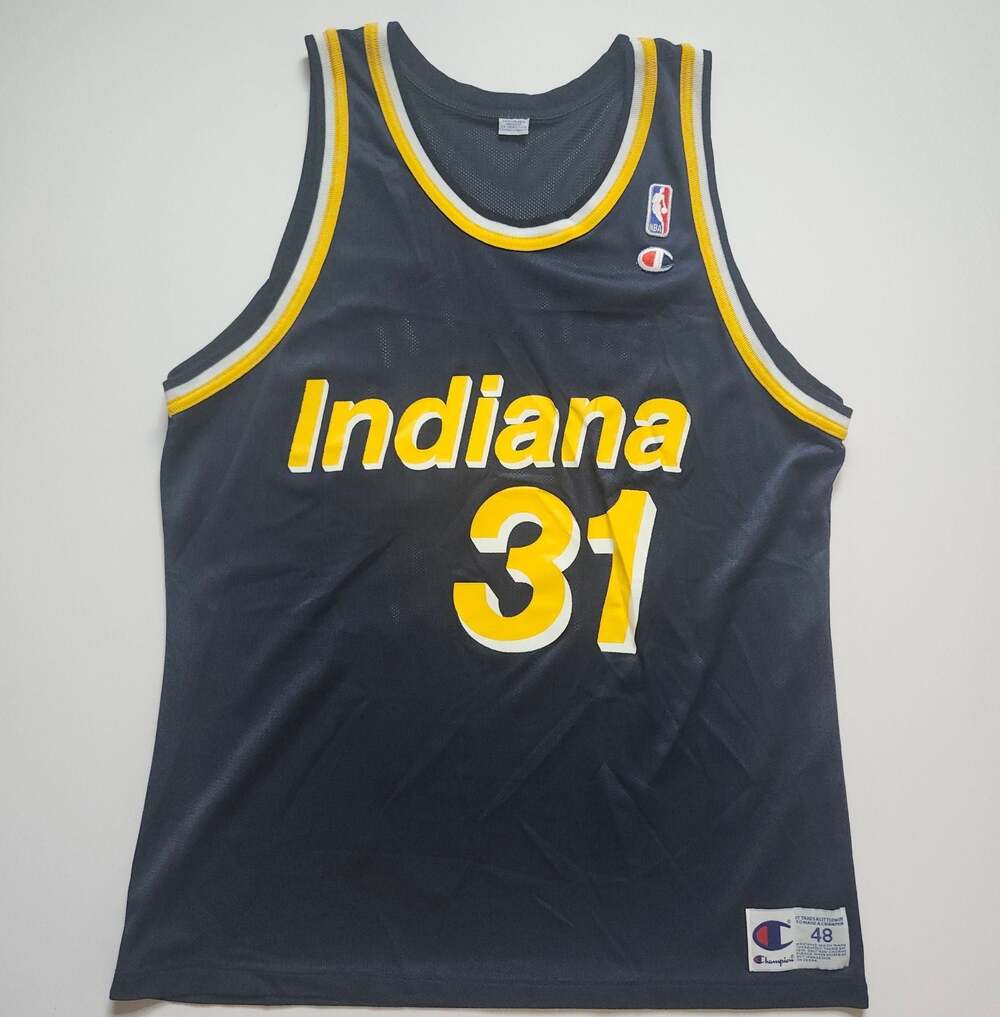 Vintage 90s Champion Indiana Pacers Reggie Miller #31 NBA Basketball Jersey Size